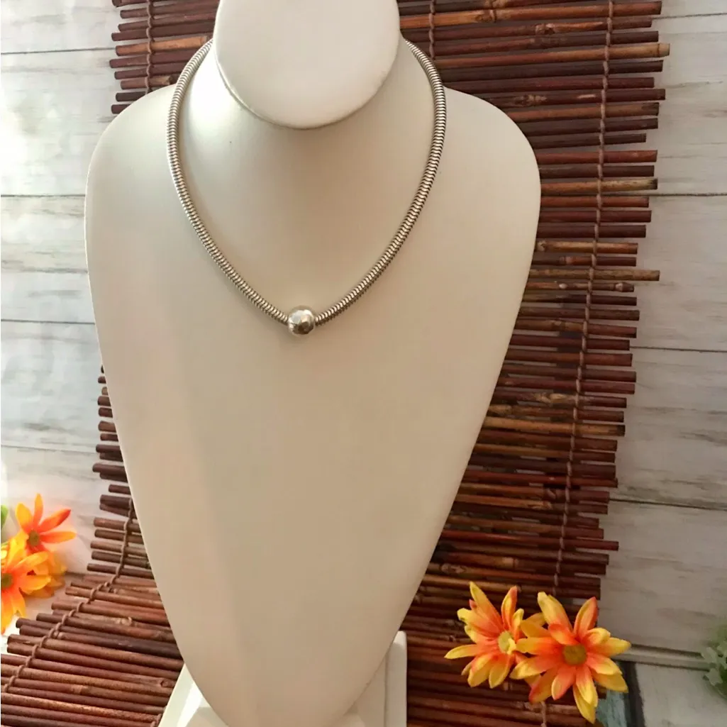 Silpada Sterling Silver .925 Tubular Chain with Sterling Ball Pendant - Image 3