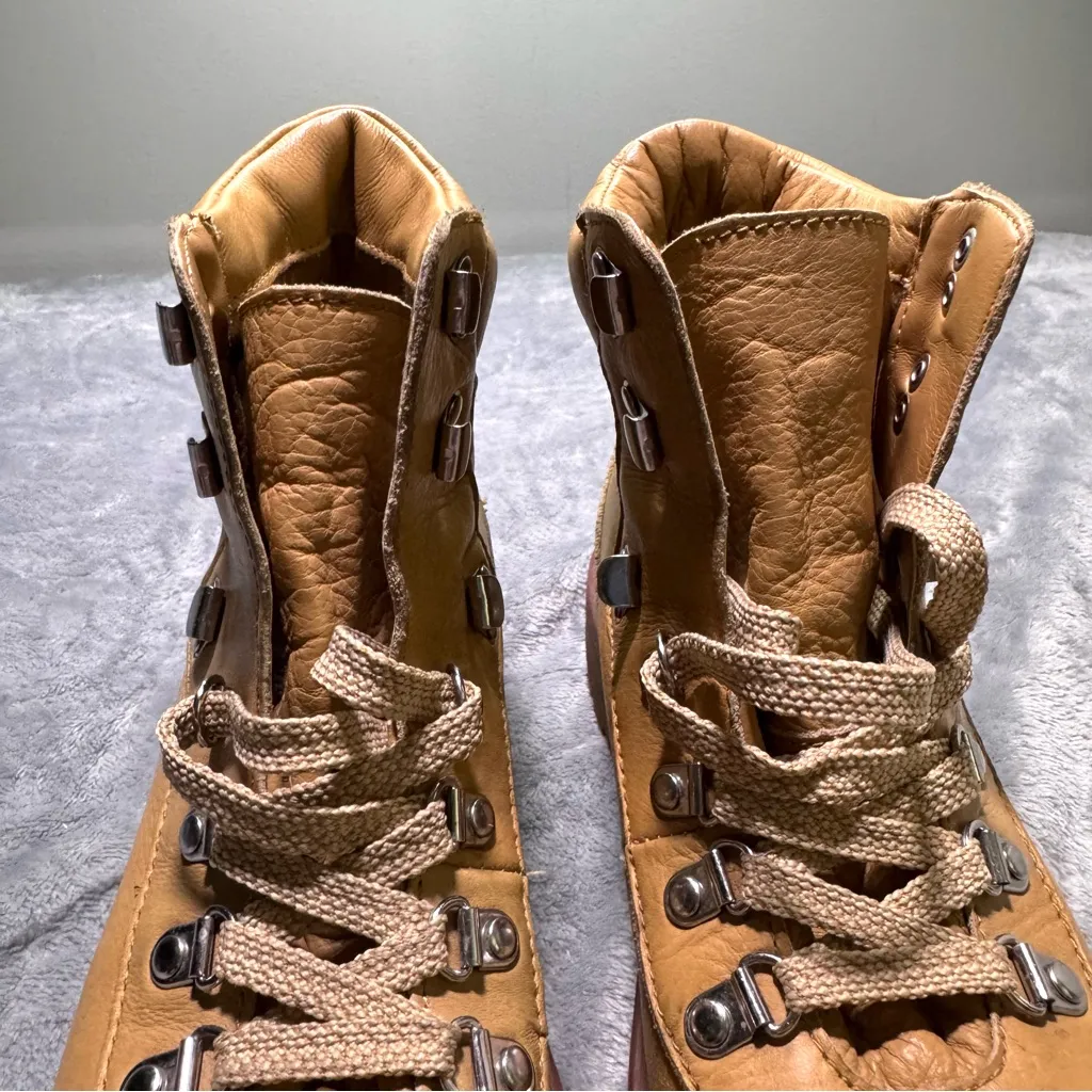 J.Crew  Lightweight Leather Nordic Boot Light Caramel Tan Size 9 - Image 4