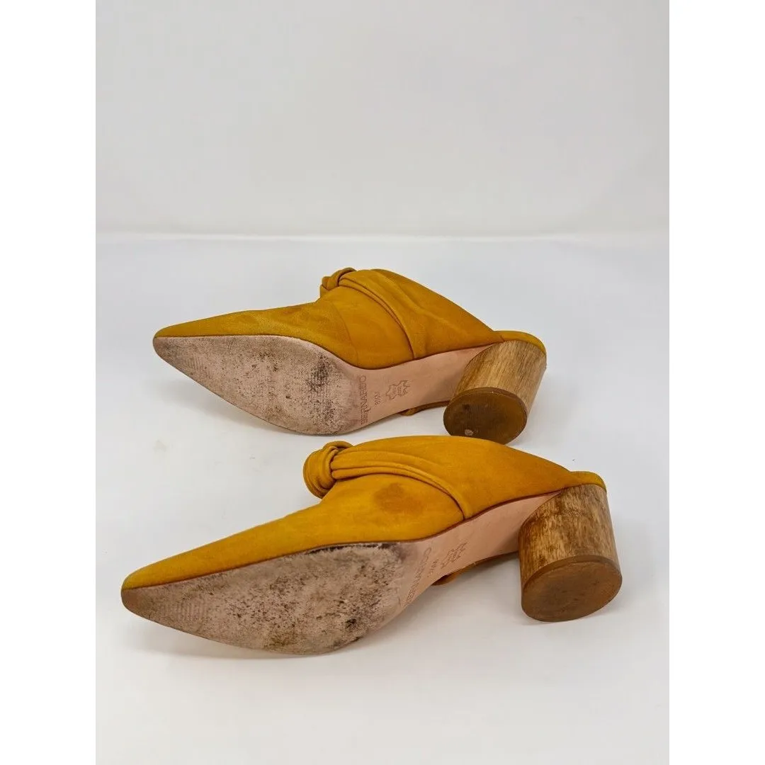 Bernardo Finley Womens Heels Brown Suede Knot Mules Pointed Sandals US 8.5 M - Image 7
