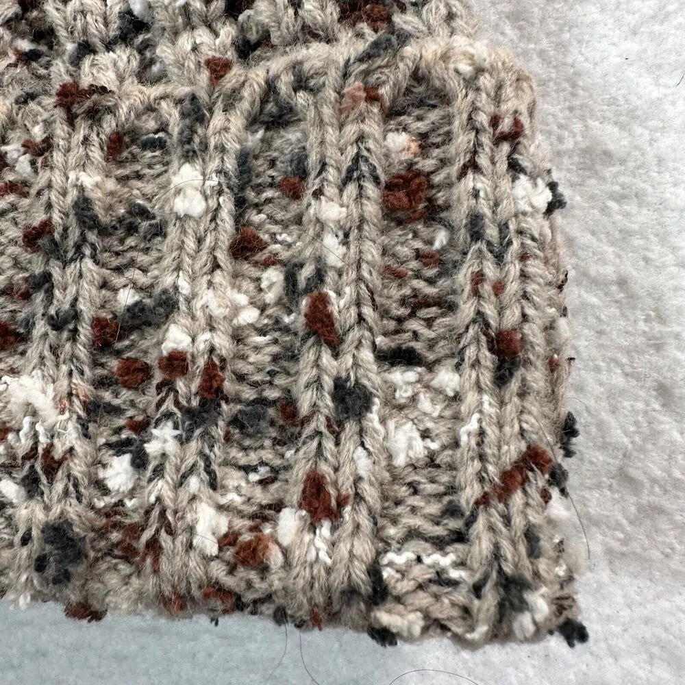 Evelyn K Women's Winter Beanie Hat Knit Brown, Cream, Tan, with Pom Pom - Image 3