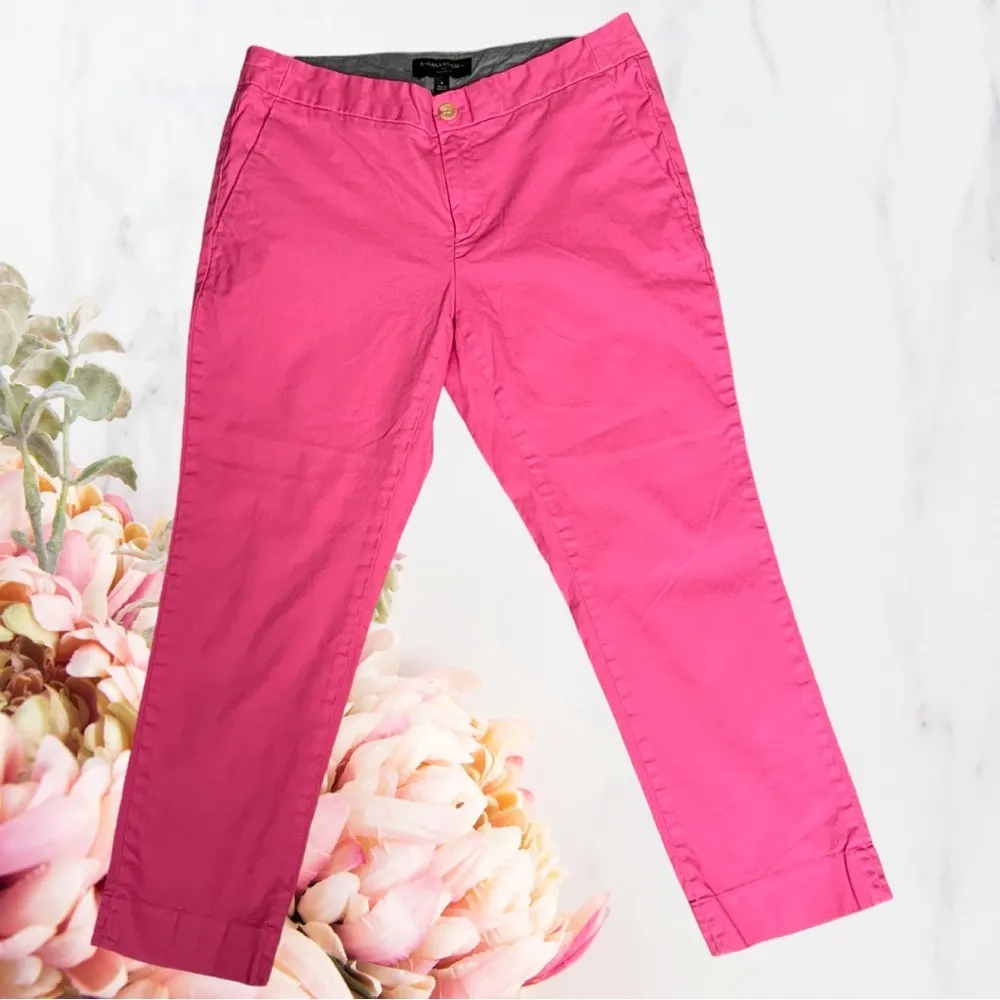 Banana Republic Hampton Fit Crop Pants Pink Sz 4 Sold Out Online - Image 2
