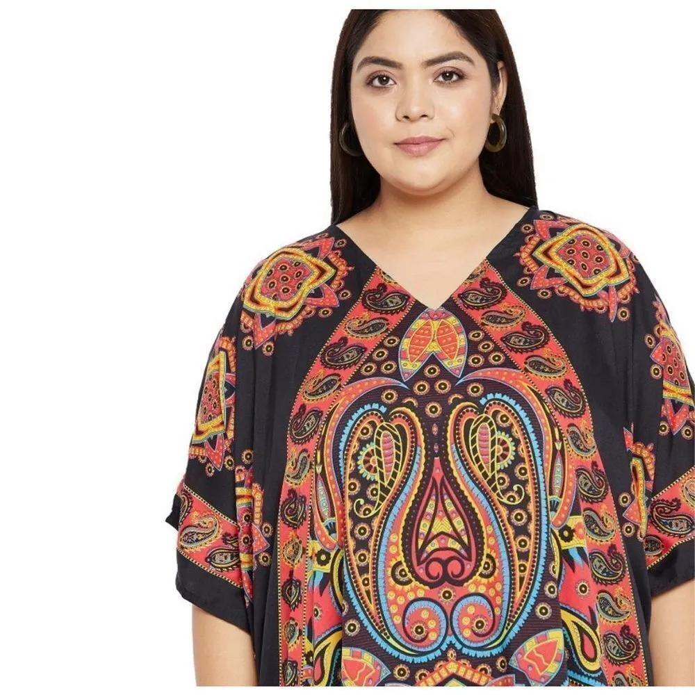 Gypsy Blu orange paisley flowy vacationcore boho kaftan Size undefined - Image 2