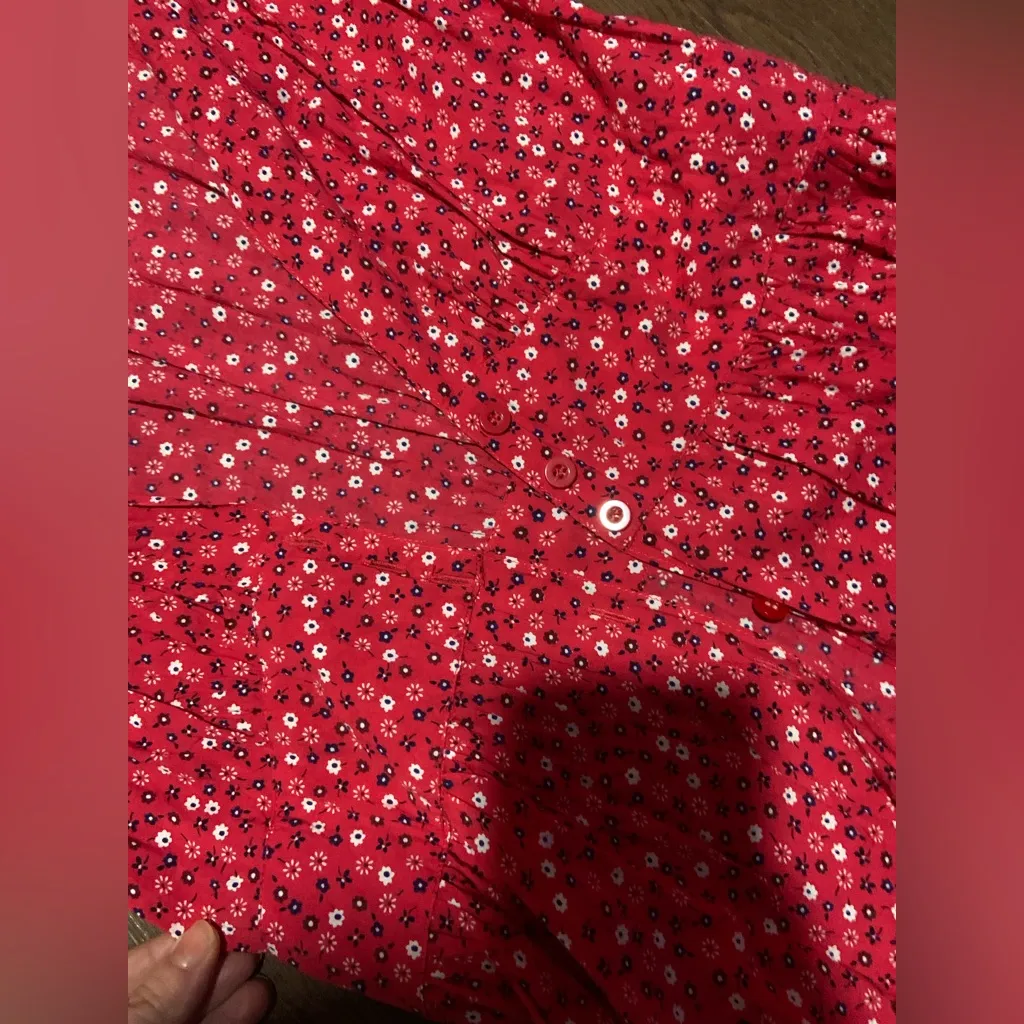 AUGUSTE Daphne Tie Sleeve Dress boho REVOLVE floral classic casual winter $248 Red Size 6 - Image 8