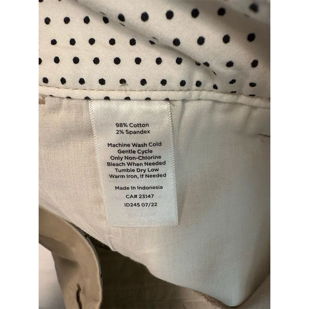 Talbots Women's Chino Shorts Size 6 Beige Casual Summer 10.5" Inseam - Image 7