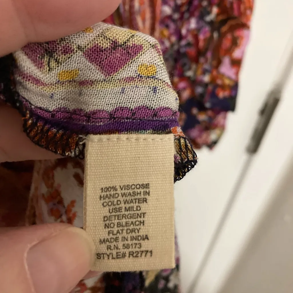 Raga X Anthropologie Paisley Floral Long Line Kimono Duster - Image 3