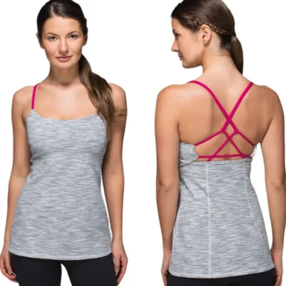 Lululemon Dancing Warrior Tank Wee Are From Space Silver Spoon Magenta Size 6 - Image 3
