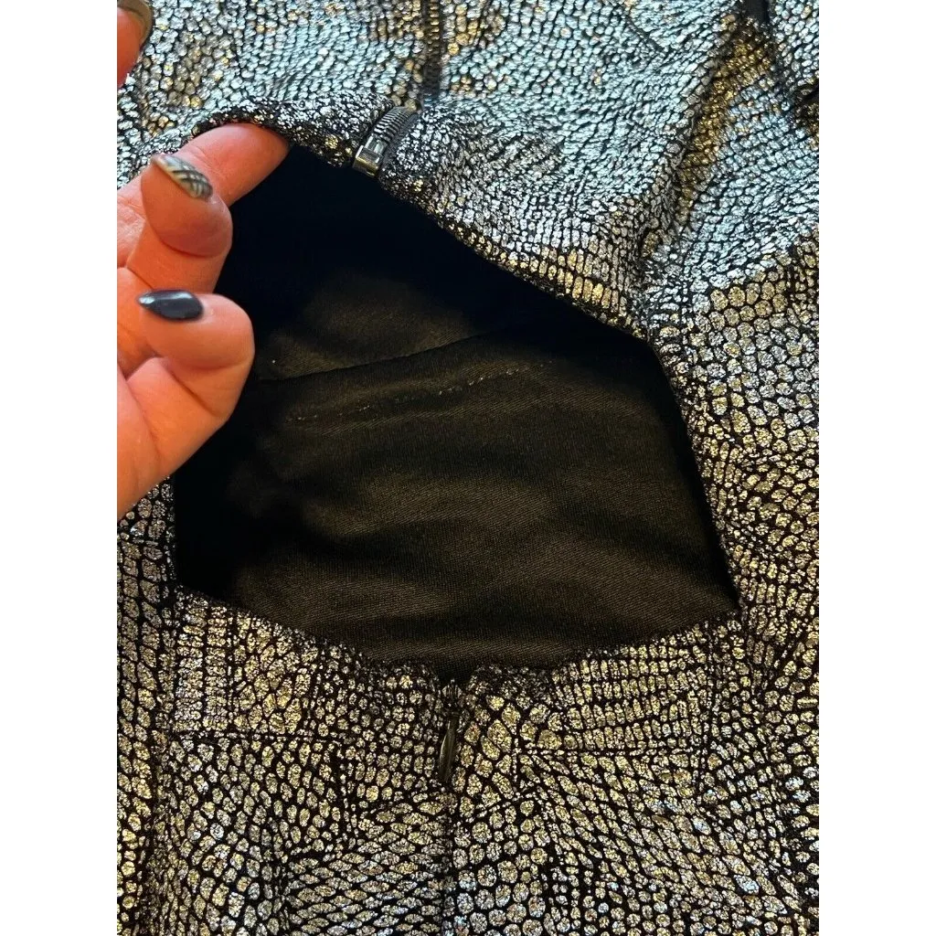 Mustard Seed Dress Mini Short‎ Shimmer Silver Size Small S - Image 5