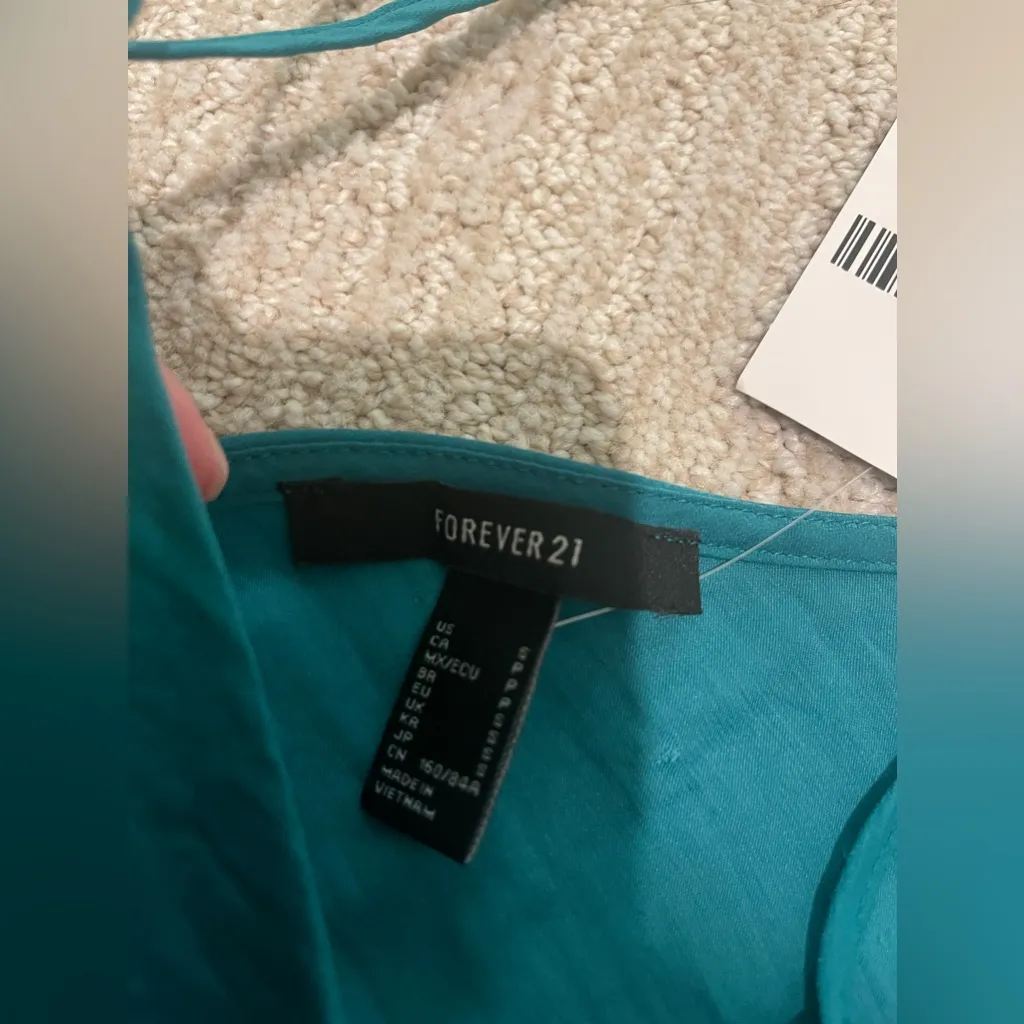 NWT FOREVER21 SATIN MINI DRESS COWL NECK S - Image 3