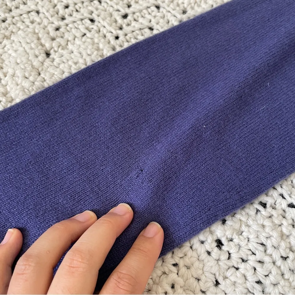 Oats Cashmere Ruffle Front Long Sleeve Cardigan Purple (Small) grandmacore comfy - Image 9