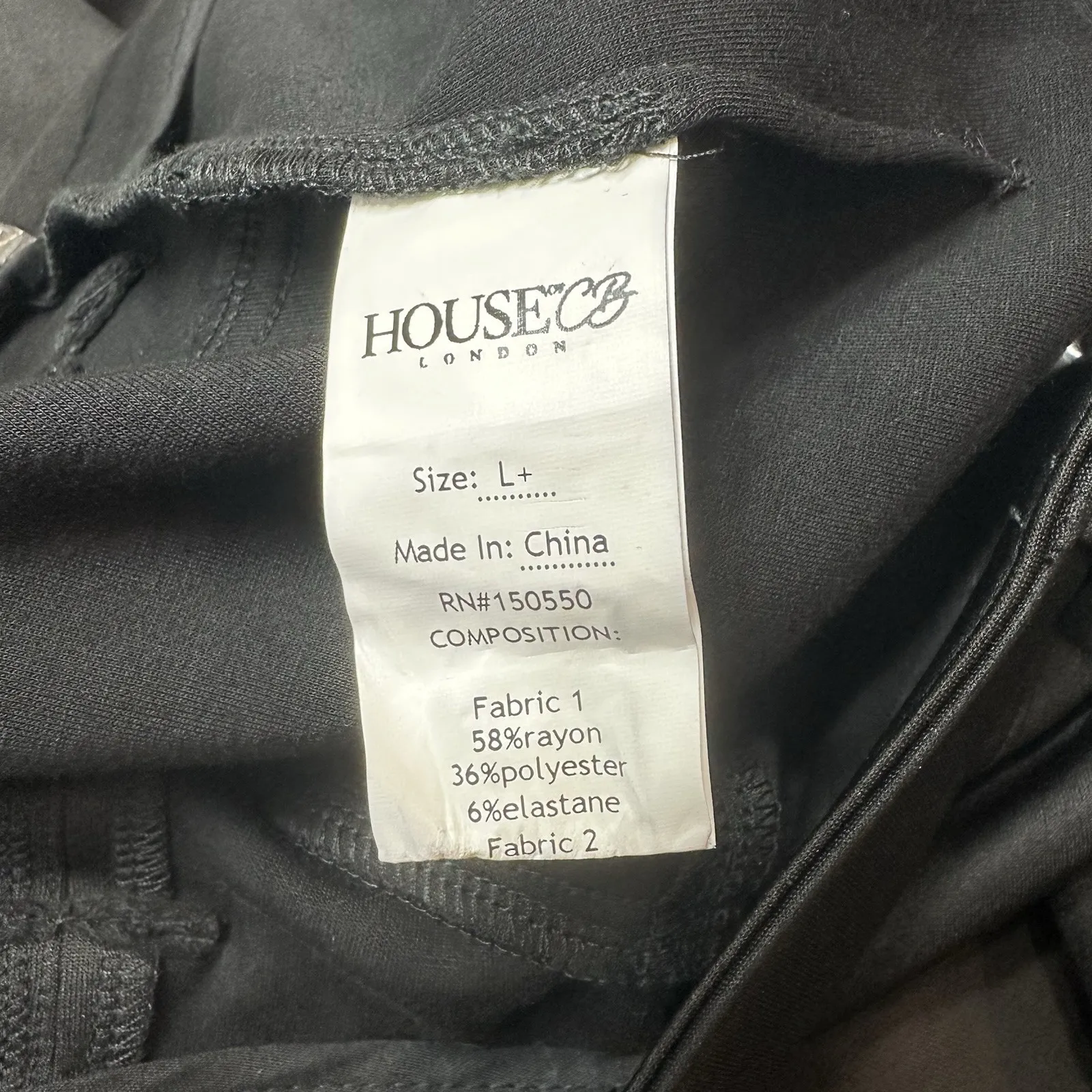 House of CB Helene Trousers Black‎ Slim Fit Zip Hem Pants Size L+ High Waist - Image 5