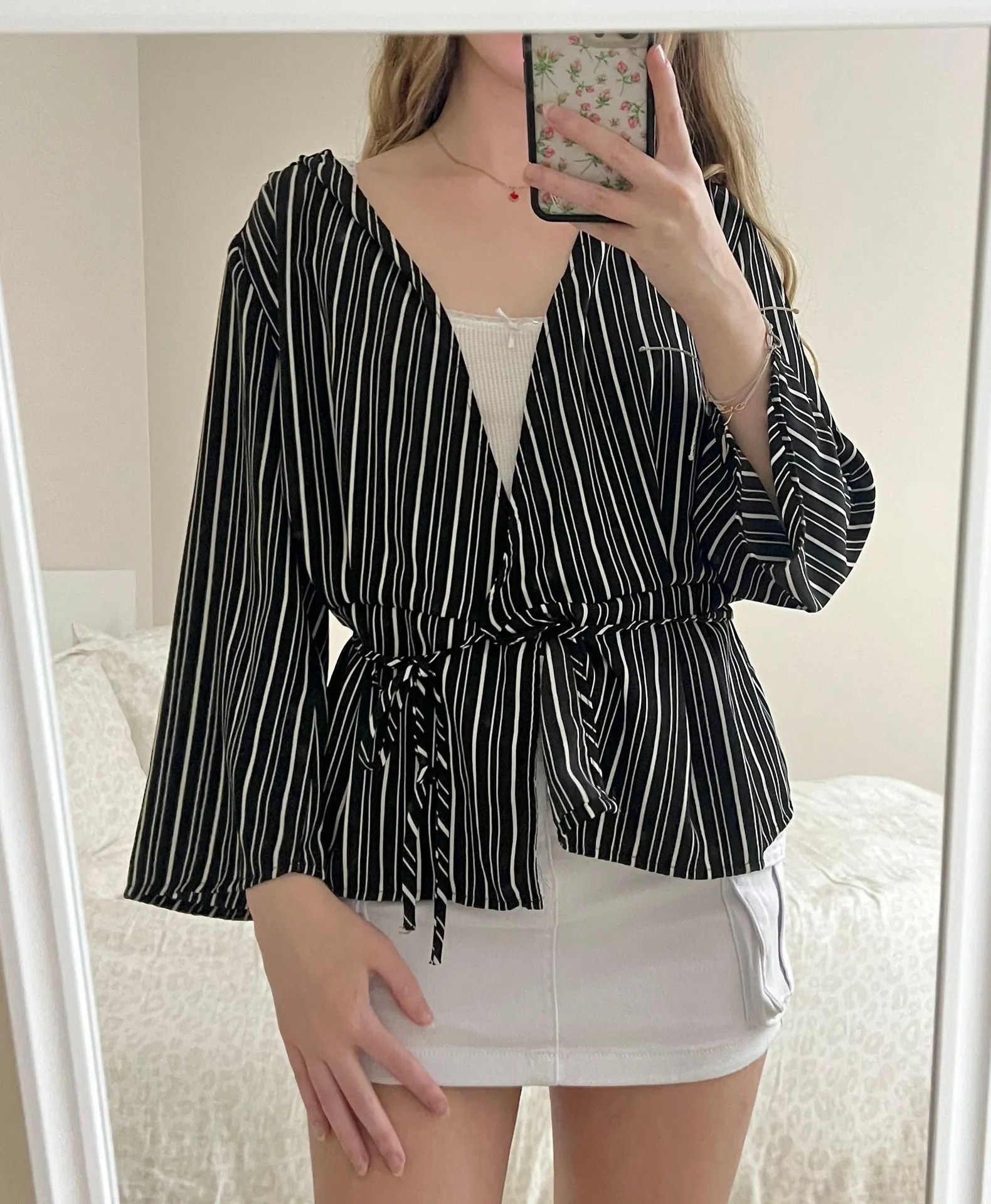 Xhilaration Pinstripe Blouse - Image 2