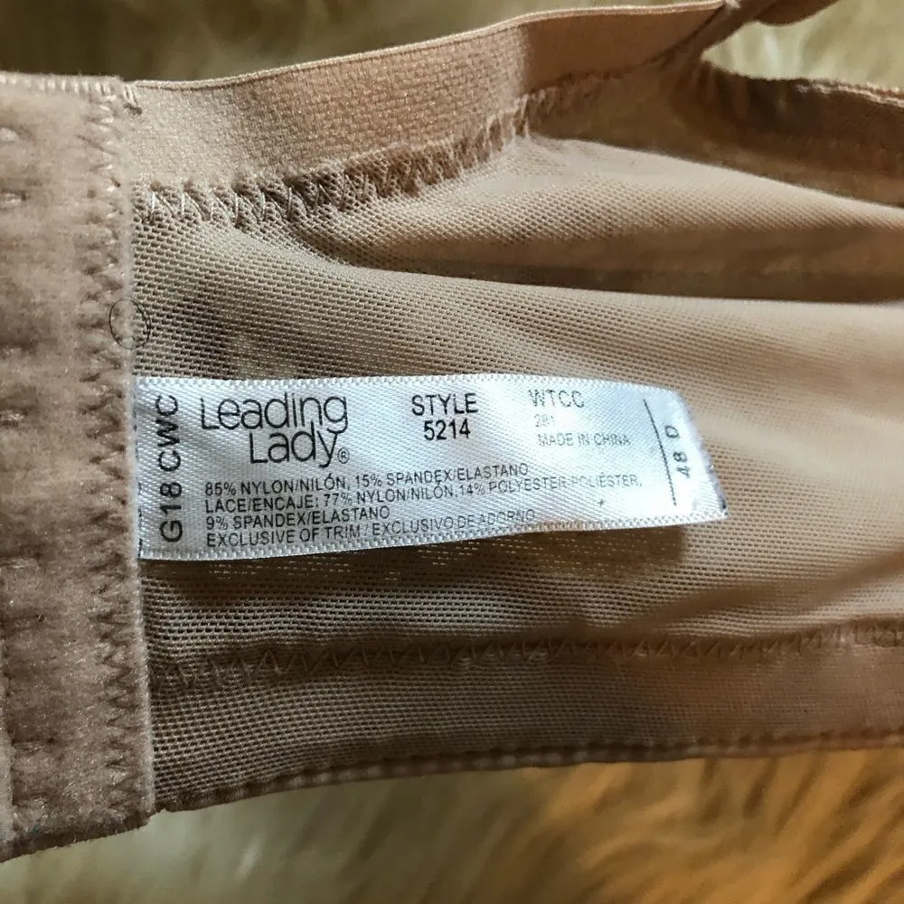 Leading Lady Balconette Contour Underwire Bra 48D Size undefined - Image 3