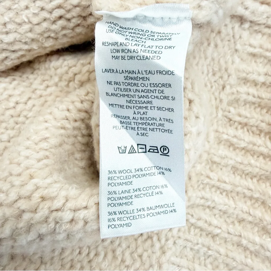 Pilcro X Anthropologie Collared Pouch-Pocket Sweater Dusty Pink Polo Wool Blend - Image 11