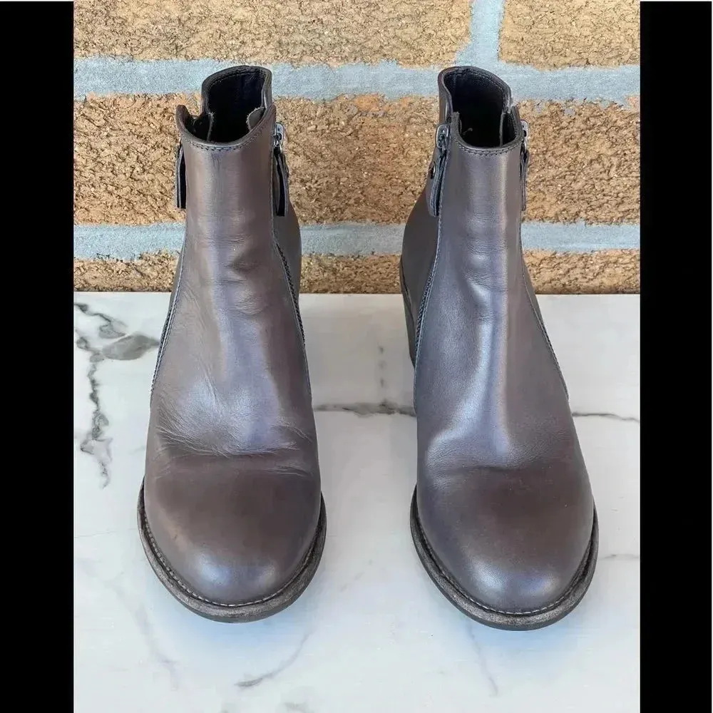 AGL Ella Block Heel Bootie Pewter gray 38.5 Gray Size 8.5 - Image 2