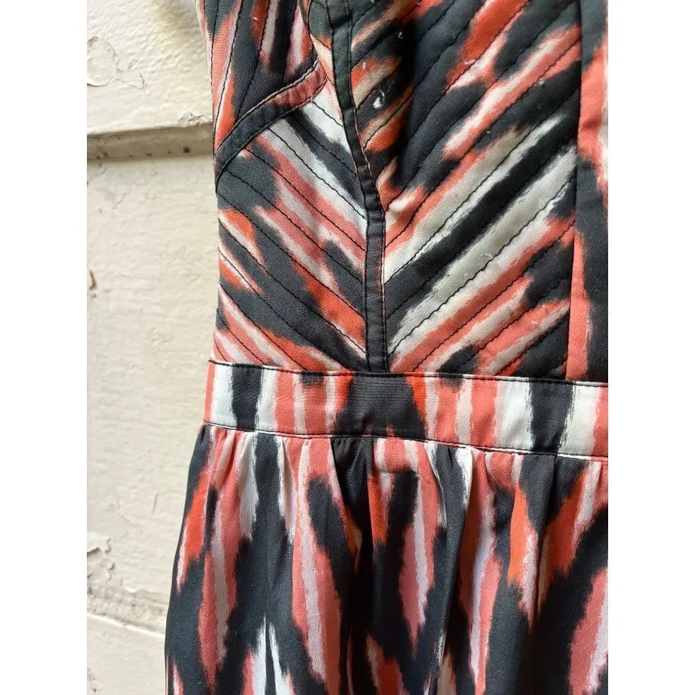 Guess sweetheart pink white grey swirls fit and flare strapless mini dress 2 - Image 7