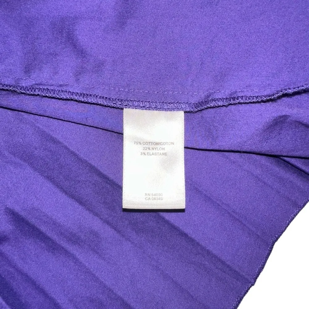 Robert Rodriguez Pleased Pleat Purple V-Neck Sleeveless Mini Dress 6 - Image 6