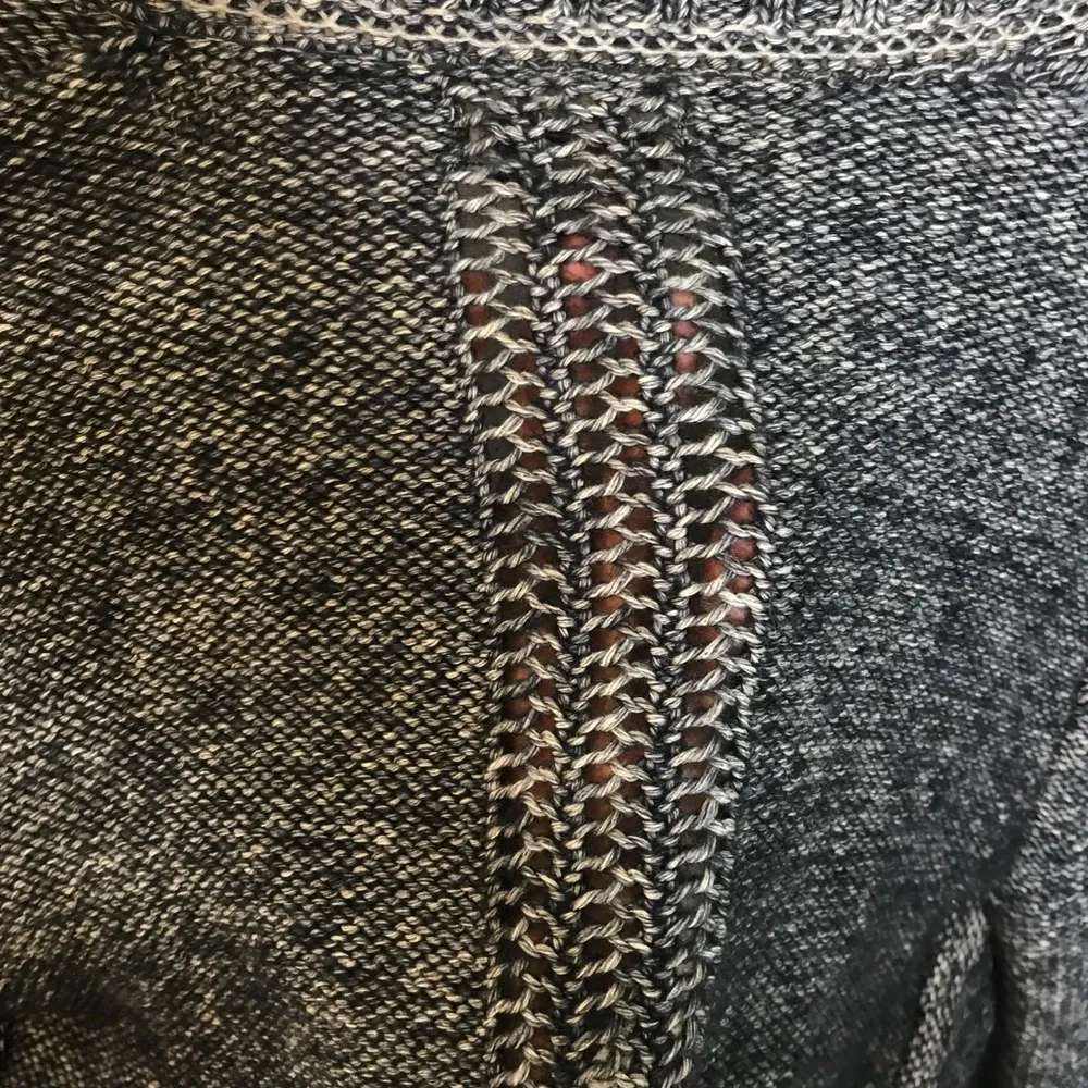 Lucky Brand Open Front Grey Cardigan Sweater XS knit gray warm cozy - Image 10