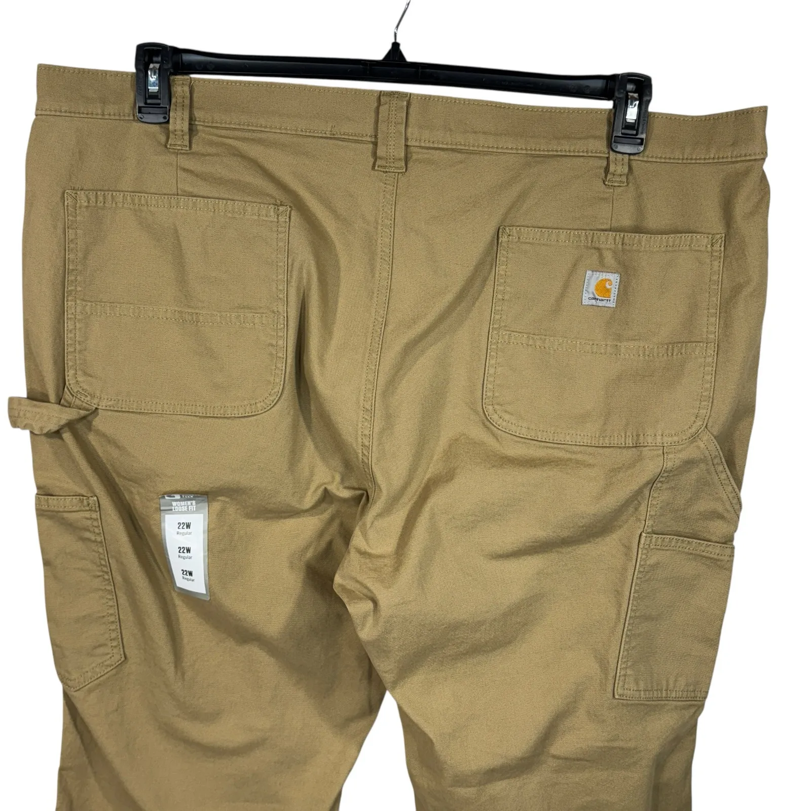 Carhartt Womens SZ 22W Loose Fit Canvas Work Pants Rugged Flex Hi-Rise Pockets - Image 6