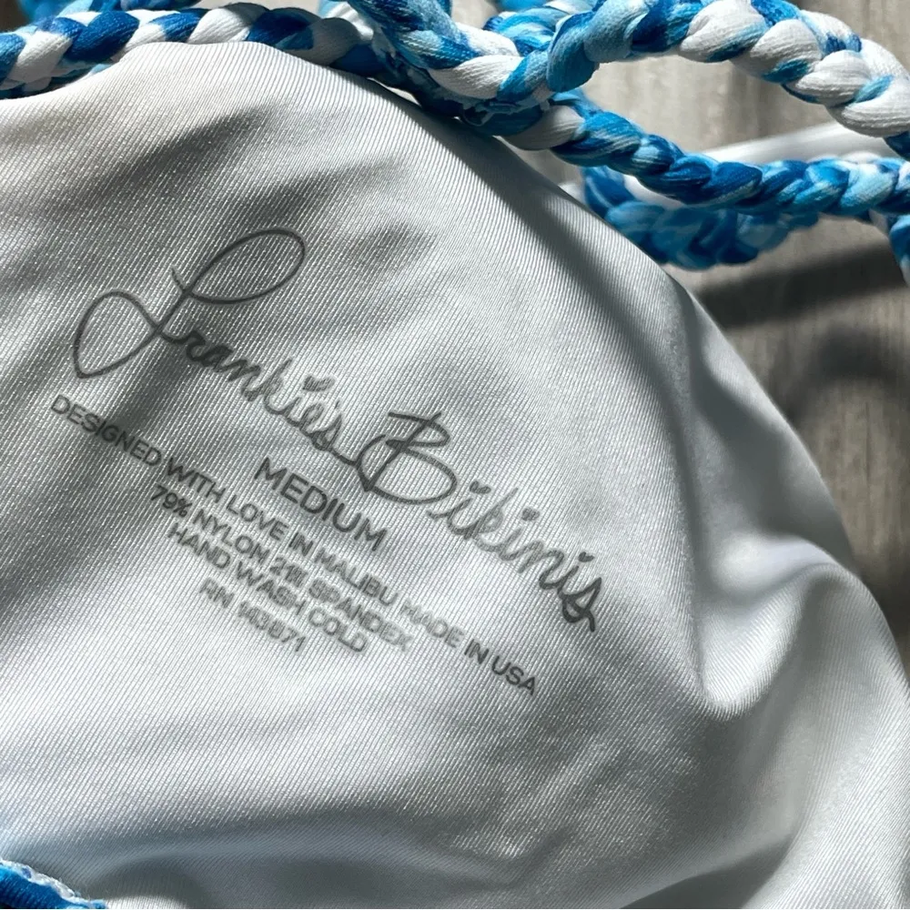 Frankies Bikini Bikini Top kaia dahlia floral womens Blue White medium bright - Image 2