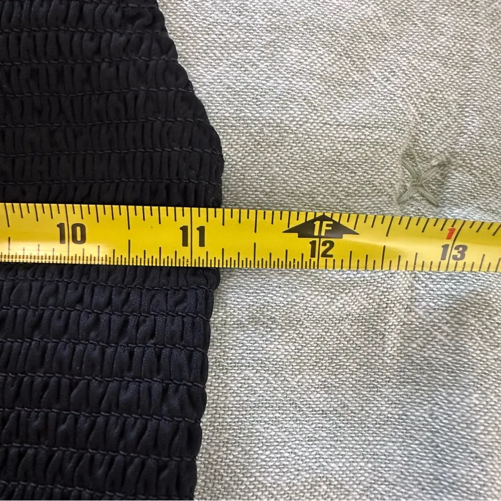 AllSaints Tilly Shirred Black Bodysuit Size 2 - Image 11