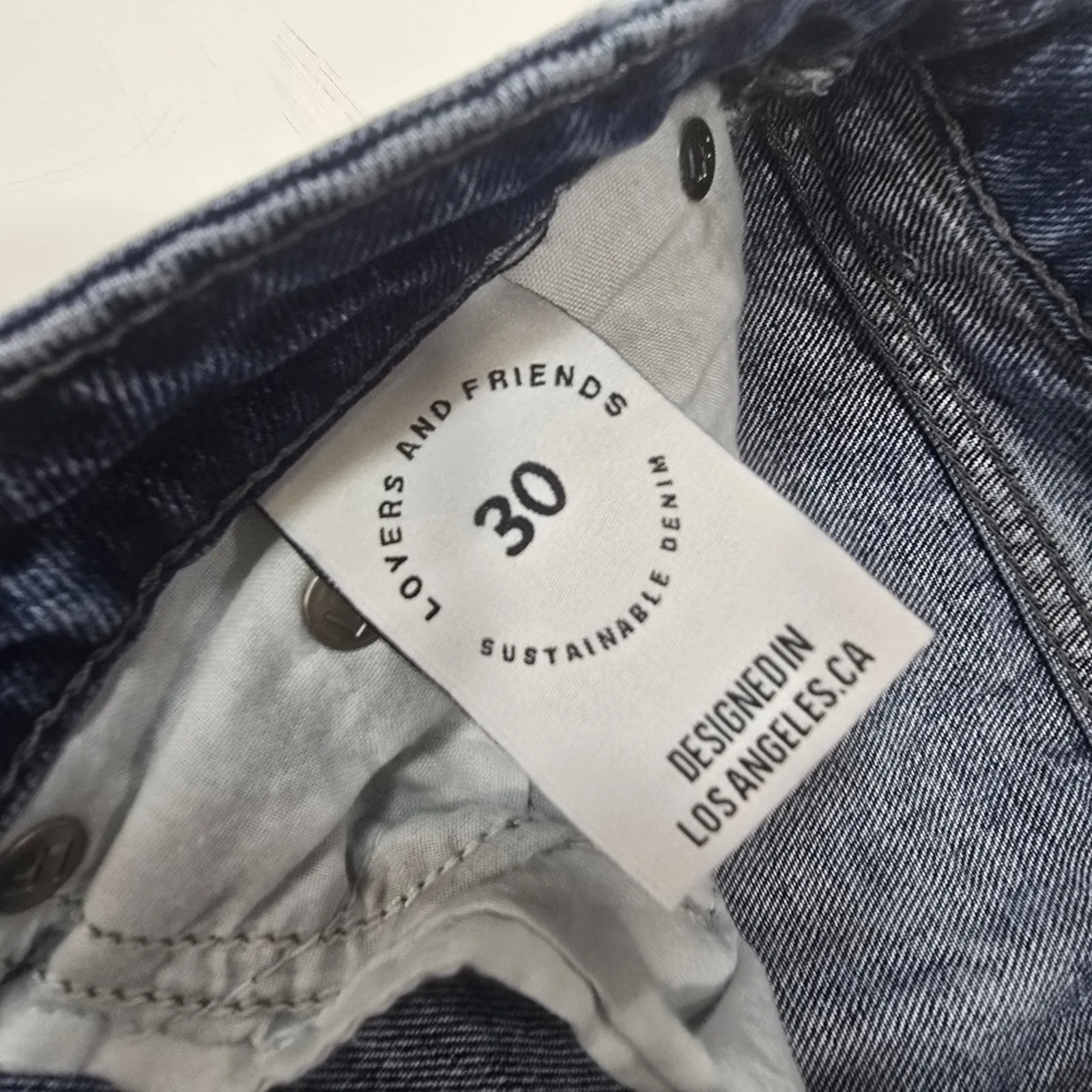 Lovers and Friends Reece High Rise Slim Straight in Blue Canyon Size 30 - Image 9