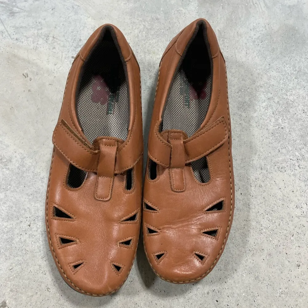 SAS Shoes Womens 9 Medium Brown Diabetic Leather Mary Jane Tripad Comfort Roamer - Image 3