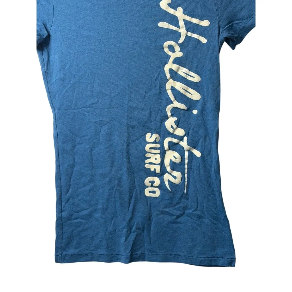 VTG Hollister Y2K Ladies Small Blue Bella Swan Surf Co Iconic Spell Script Tee - Image 2