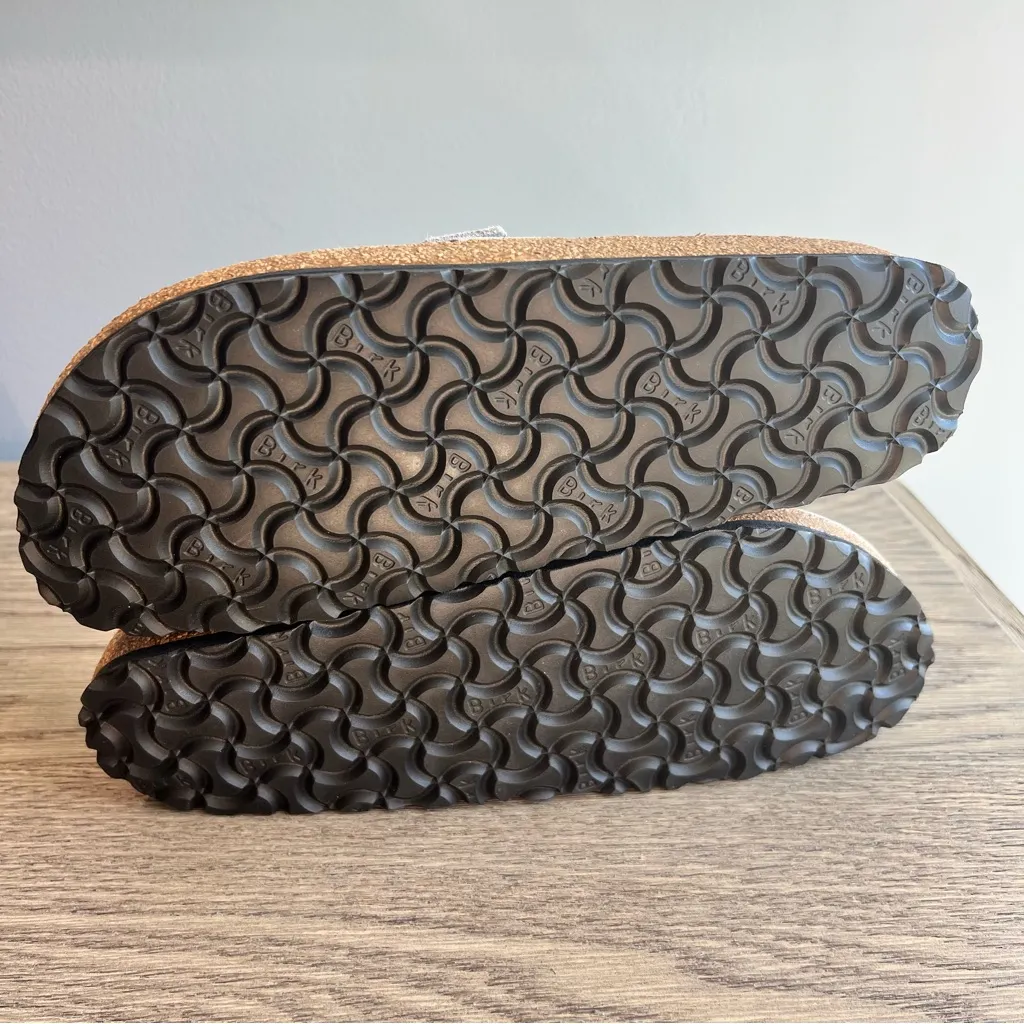 Birkenstock Women's Buckley Suede Mules Stone Coin Mineral Gray Size 41 - Image 7