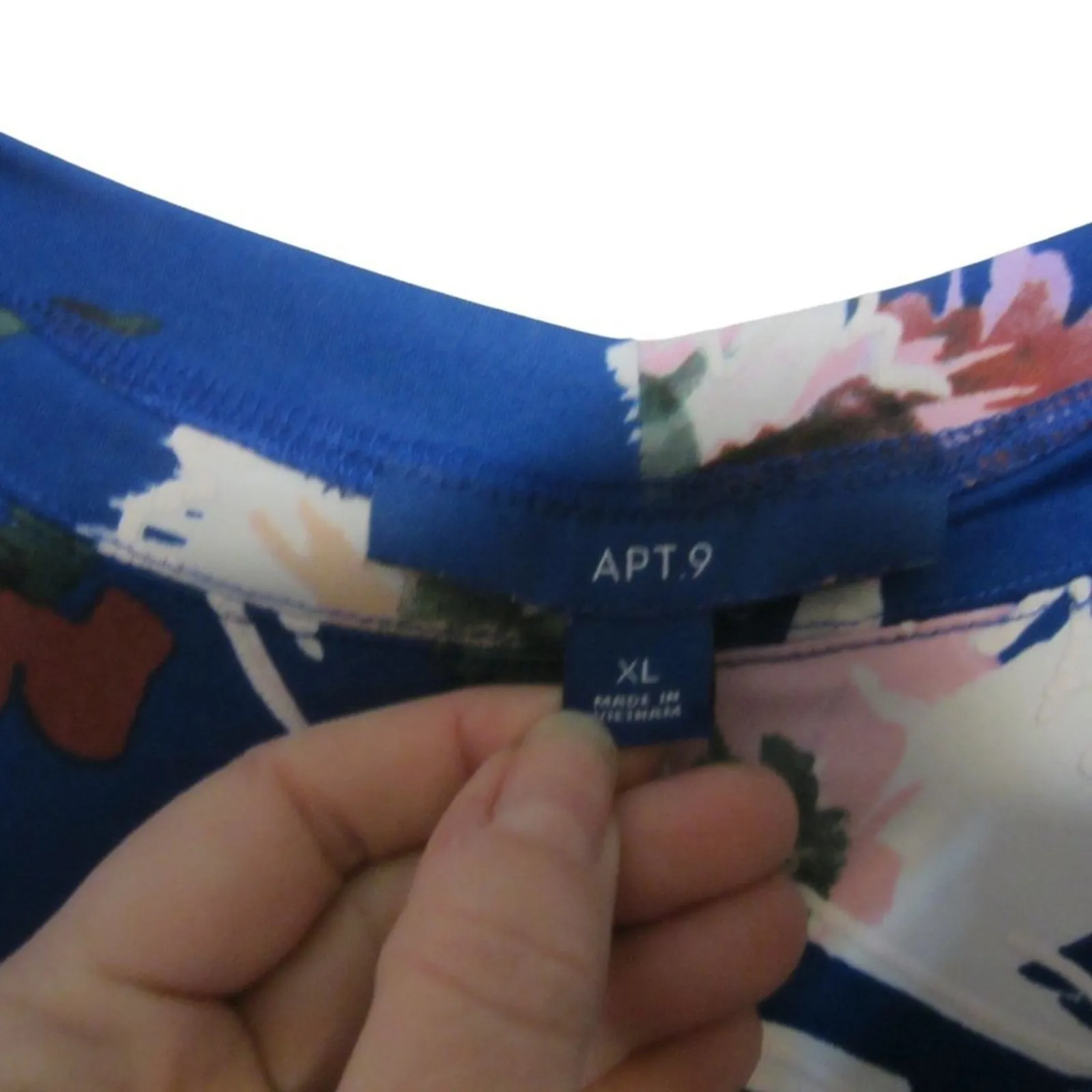 Floral Cottagecore Sleeveless Swing Dress Blue APT.9 XL - Image 4