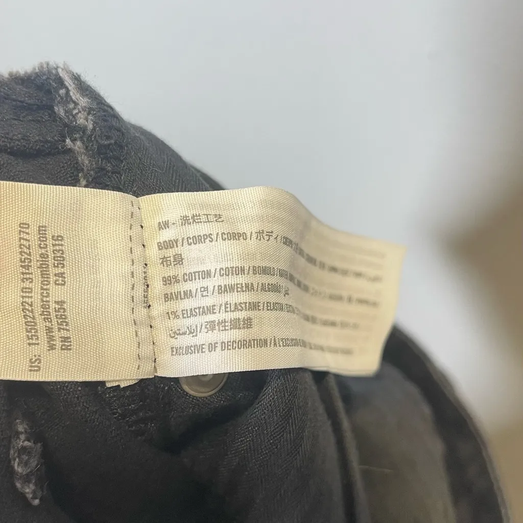 Abercrombie & Fitch Women's The Skinny‎ High Rise Black Jeans Size 12 Long - Image 5