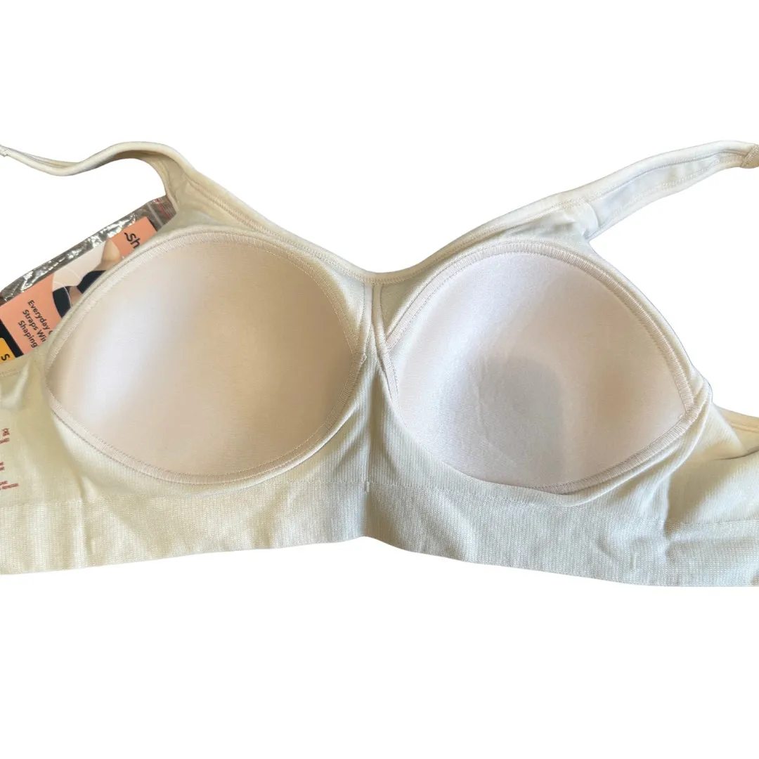 Shapermint Essentials Everyday Comfort Straps Wireless Shaper Bra Chai NWT Small Tan - Image 4