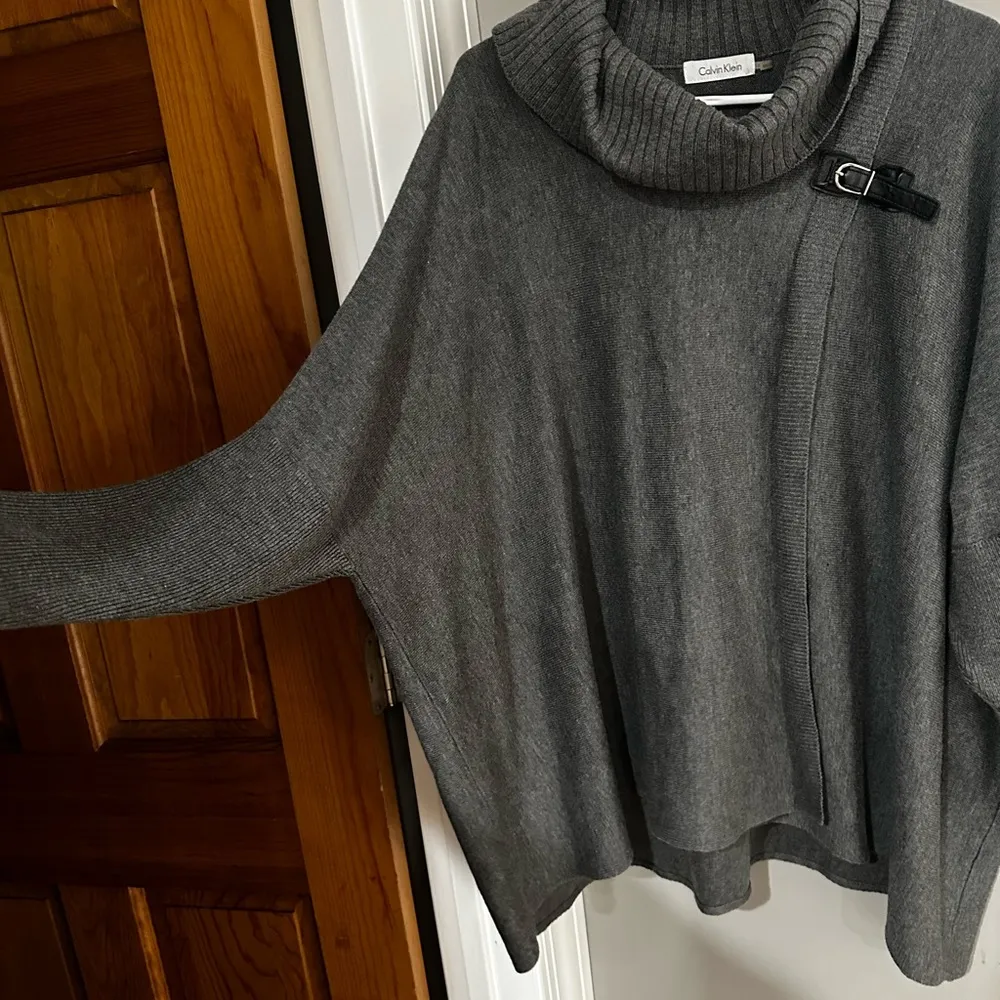 Fall Sweater Cape Poncho Cowl Neck One Size - Image 3