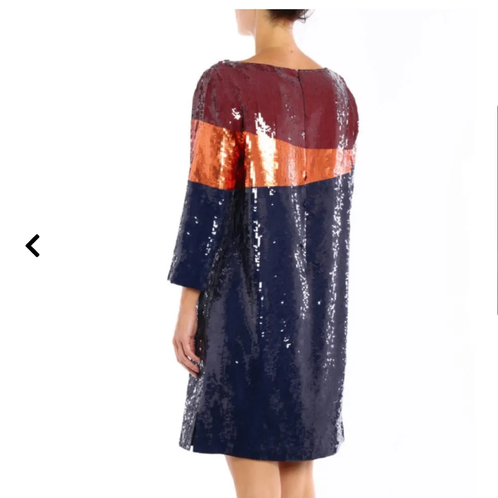 Tory Burch Justine Sequin Colorblock Shift Dress - Image 2