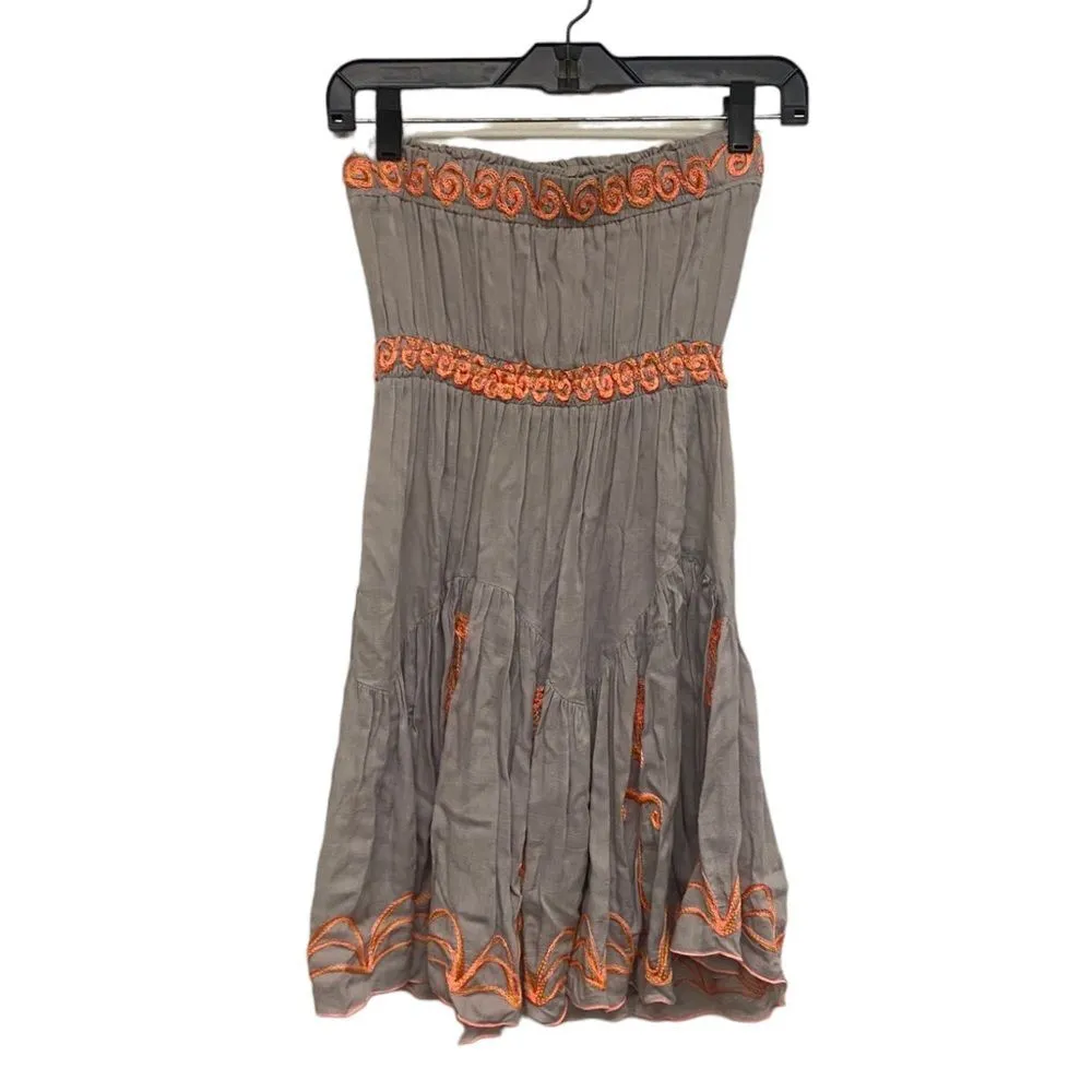 Poupette St Barth Embroidered Bandeau Mini Dress size 1 - Image 5