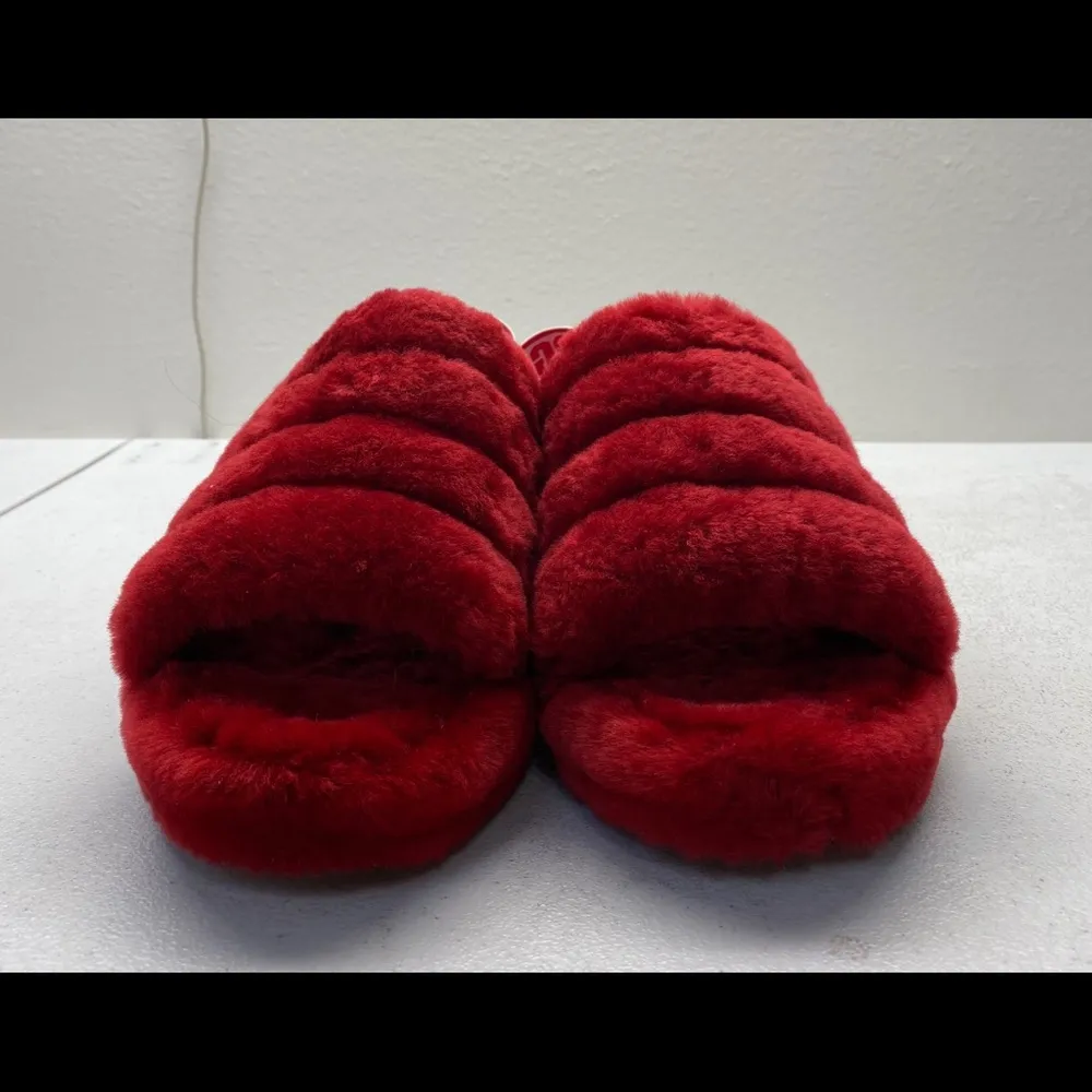 UGG Fluff Yeah Genuine Shearling Slingback Sandal, Size 8 - Image 3