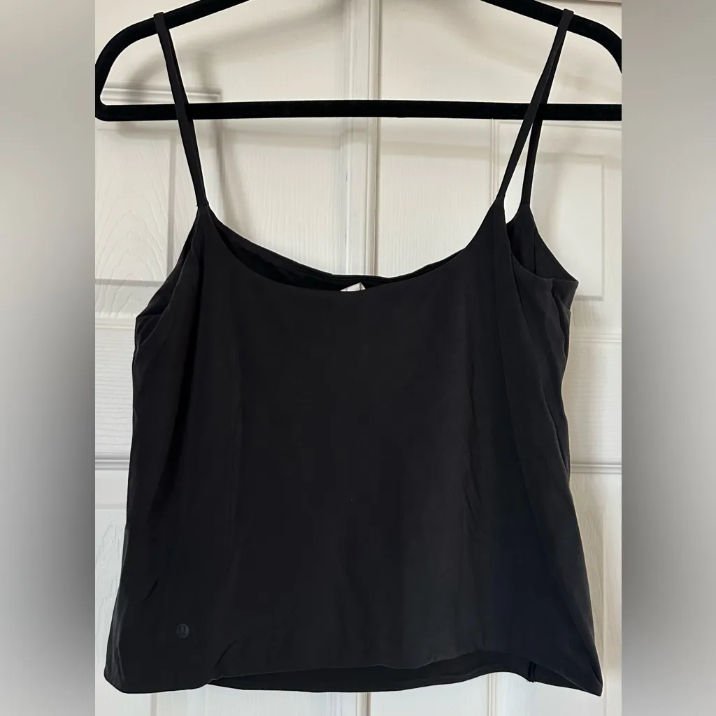 Lululemon Wundermost Ultra-Soft Nulu Spaghetti-Strap Cami Tank Black size large - Image 6