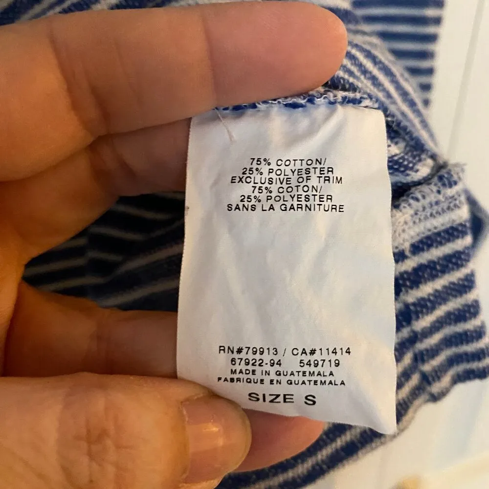 A Pea in the Pod Blue & White Stripe Maternity Top - Image 3