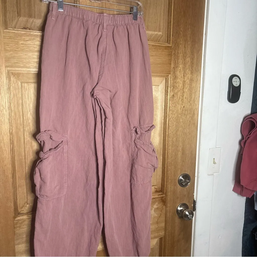 BDG Dusty Pink Wide Leg Cargo baggy women’s Pants size S - Image 7