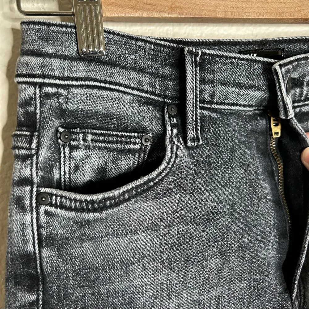 Mother The Insider Crop Step Fray jeans Train Stops 27 Gray - Image 4