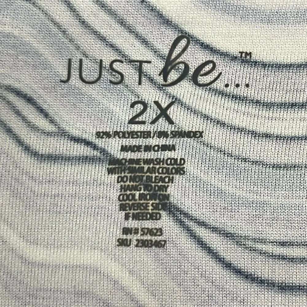 Just Be 2X Purple Abstract Wave Print Criss Cross Strappy Boho Mini Dress Beach - Image 6