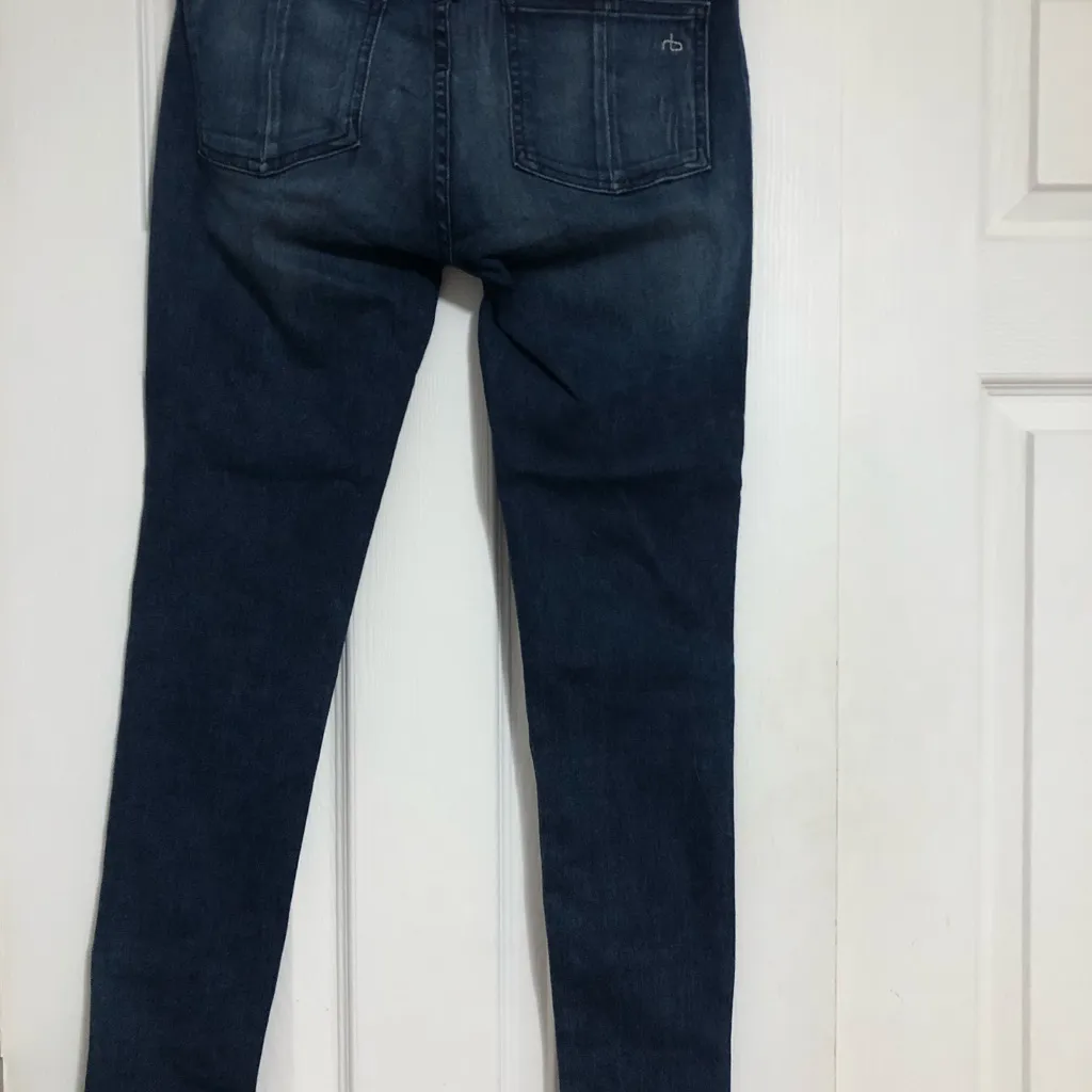 Rag & Bone jeans women’s‎ zipper pocket & ankle skinny high rise jeans. size 28 - Image 6