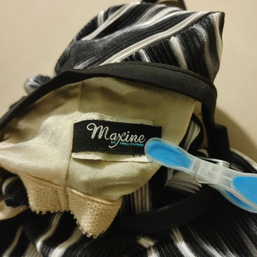 Maxine of Hollywood Top Swinsuit Swimwear Size 10 Scoop Neck - Image 3