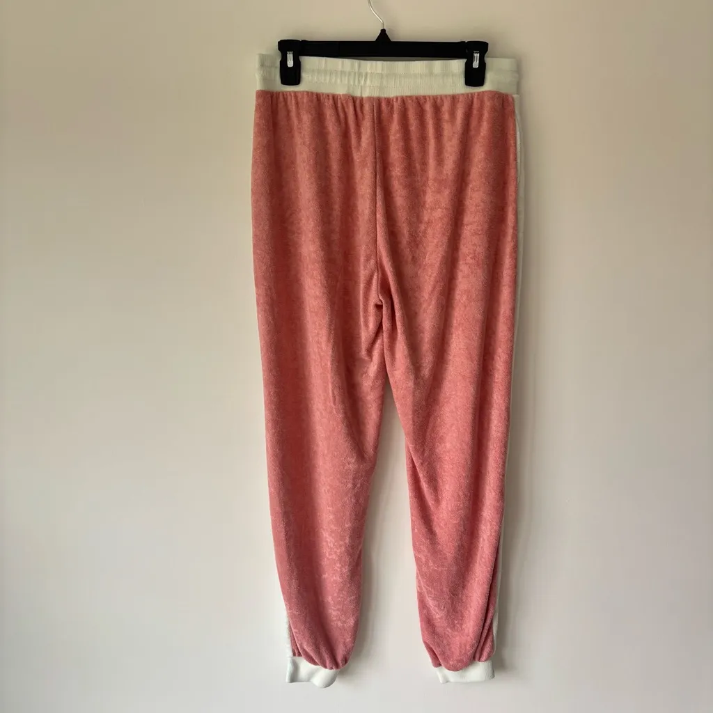 L*Space Back At It Pants Primrose Cream Velour Loungewear Jogger Athleisure Cozy - Image 8