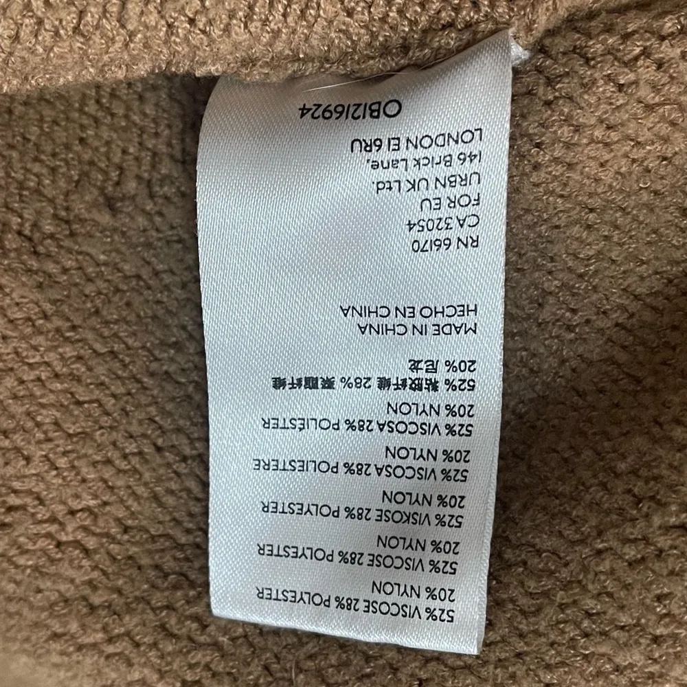 Anthropologie Maeve crystal mock neck oversized sweater in tan women’s size XS - Image 8