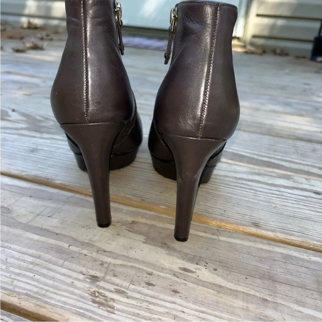 Women’s Rockport Adidas Adiprene Brown Leather Booties Ankle Boot Shoes Size 8.5 - Image 6