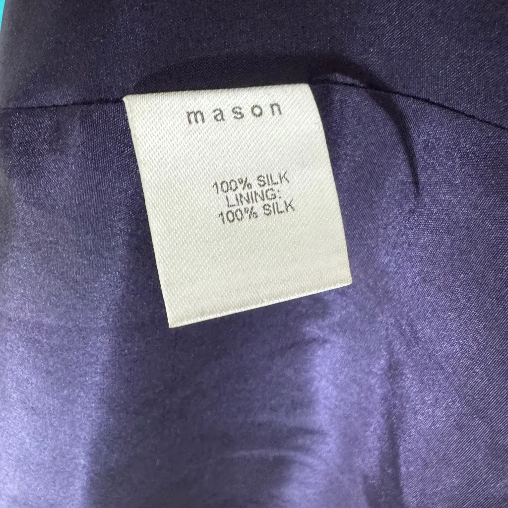 Mason Maxi‎ Floral Silk Dress Sheer Short Sleeve Size 4 - Image 7