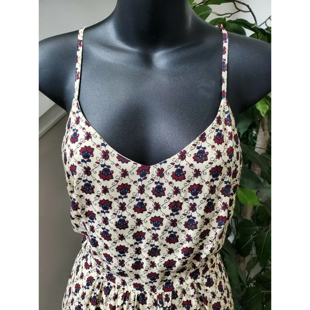 Boutique Very J Women's Multicolor Floral Rayon V-Neck Strappy Jumpsuits Size S - Image 6