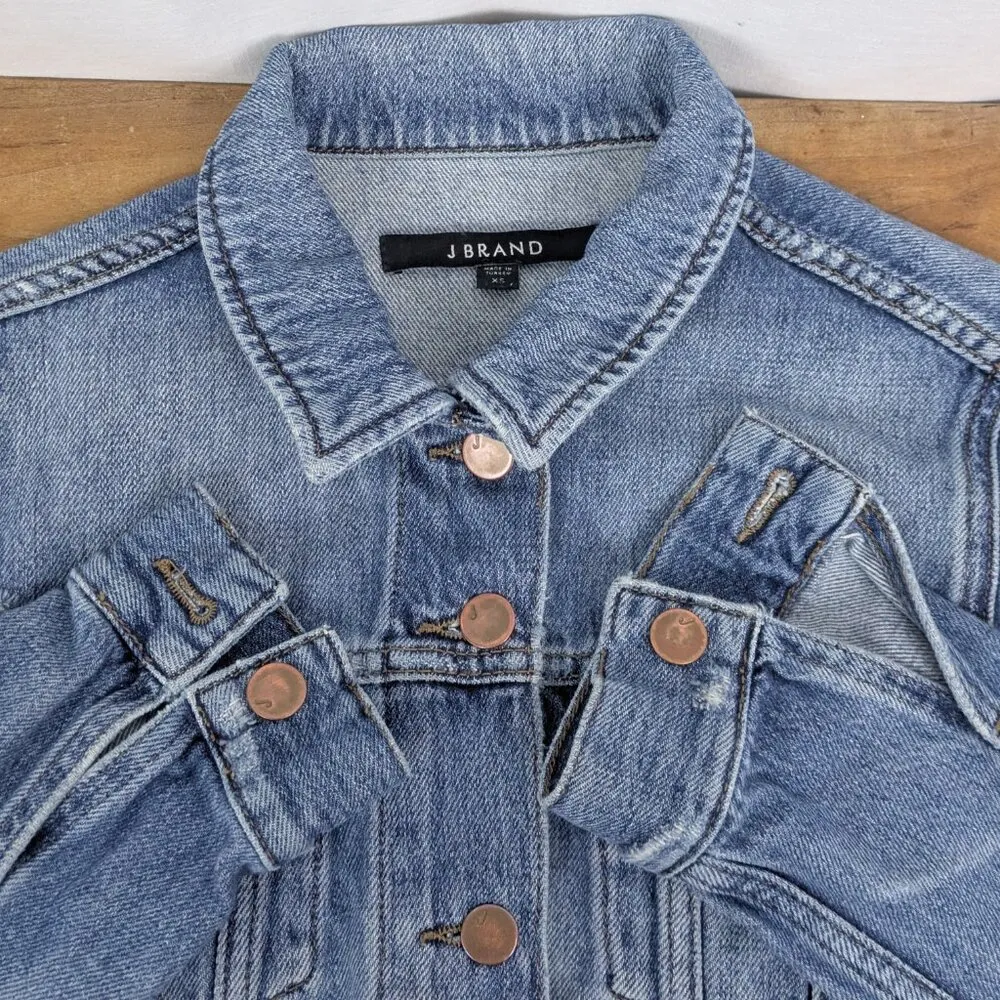 J Brand 100% Cotton Denim Jacket Size XS - Image 4