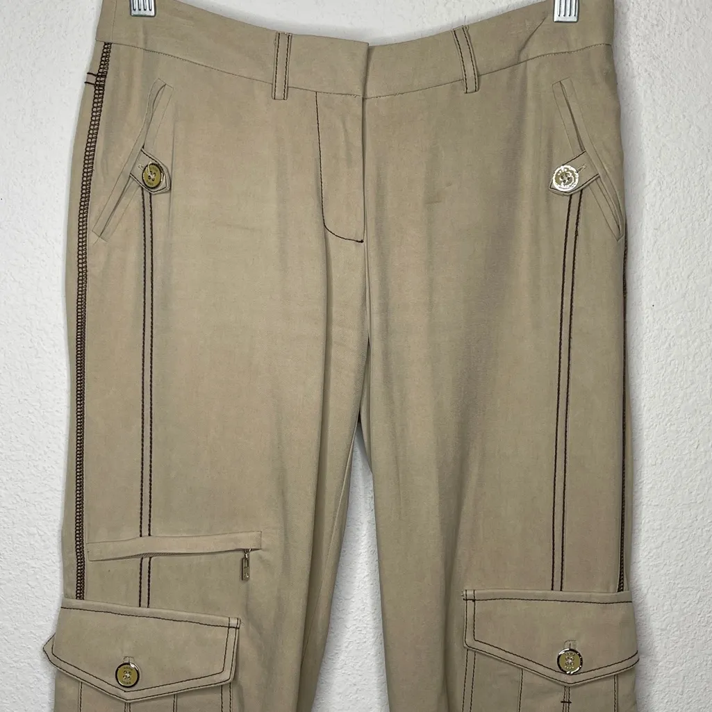 Bebe  Silk‎ Pants Tan - Image 5