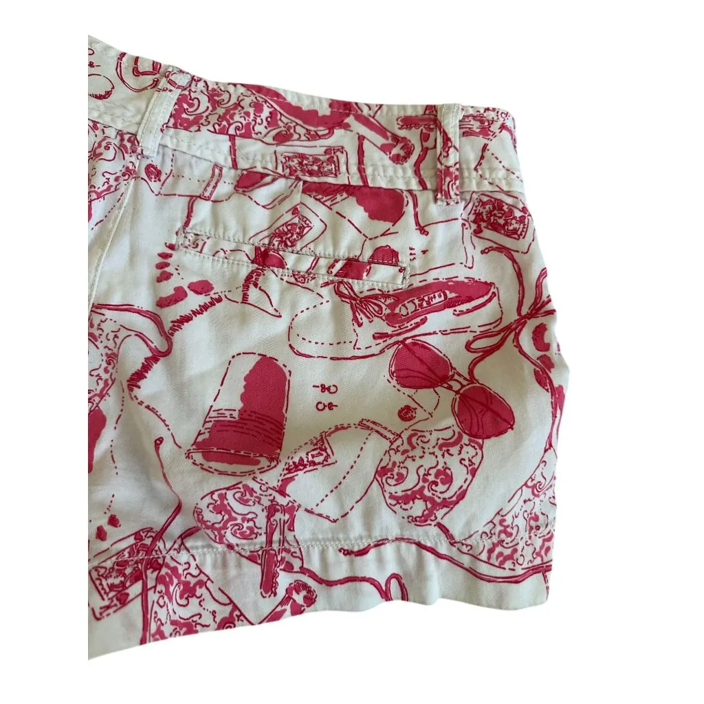 LILLY PULITZER Holy Grail Spin the Bottle Chino Cotton Shorts Size 2 - Image 6